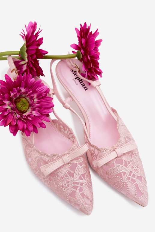 Sandálias com cordões Feminino Habilitado obcasie com fitas cor rosa Tem que serribelle