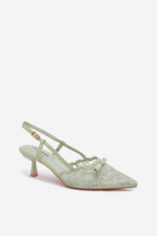 Sandálias com cordões Feminino Habilitado obcasie com fitas cor verde Tem que serribelle