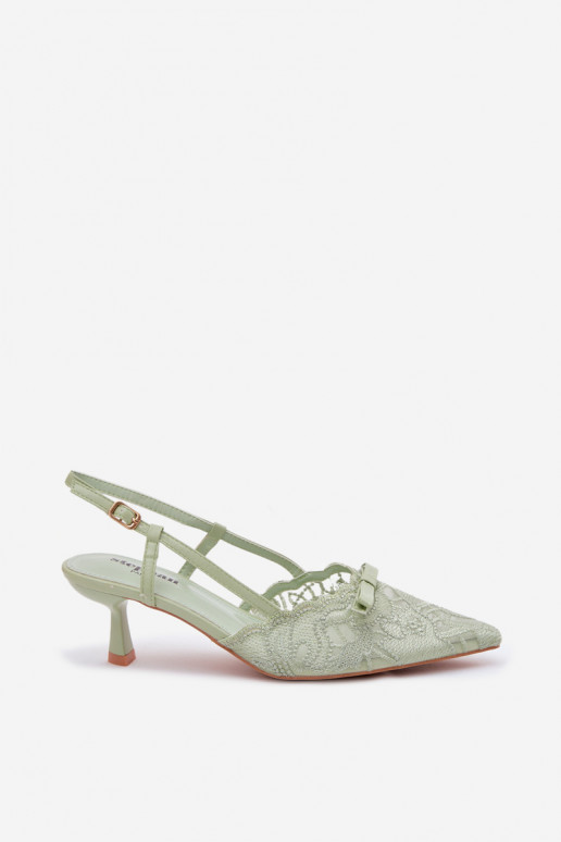 Sandálias com cordões Feminino Habilitado obcasie com fitas cor verde Tem que serribelle