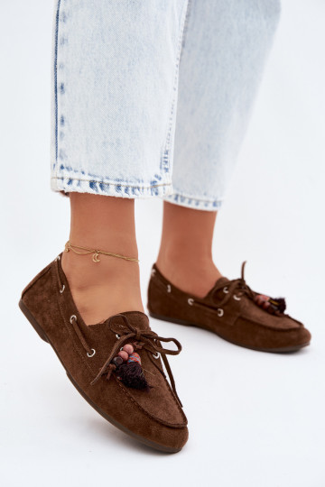 mocassins femininoscom franjasm I cor coralikami cor marrom Teresa