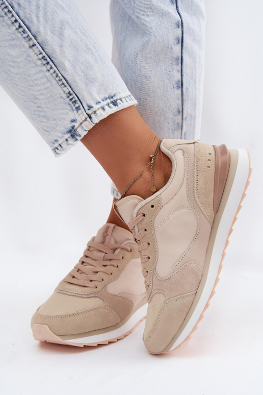 de camurça À modalo de tênis Feminino McArthur MA2512EM bege