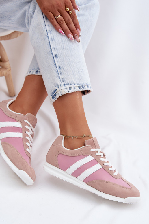 de camurça À modalo de tênis tênis Feminino McArthur MA258EM cor rosa