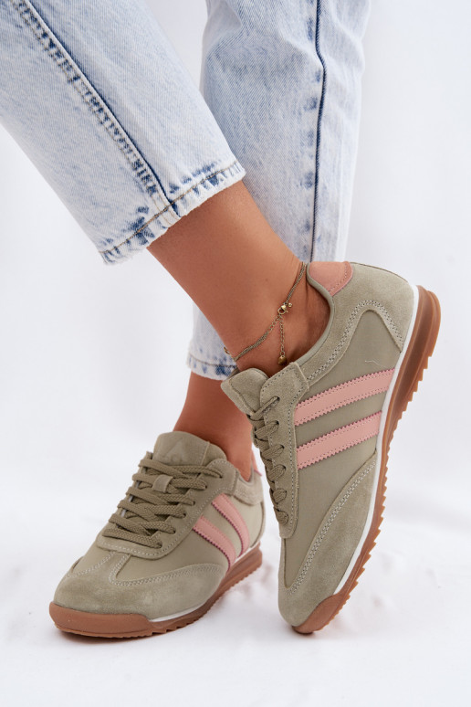 de camurça À modalo de tênis tênis Feminino McArthur MA258EM cor verde