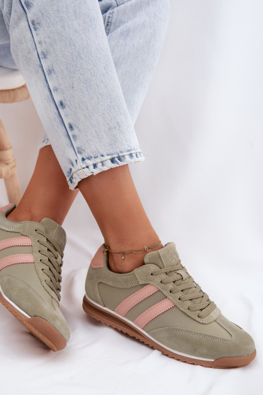 de camurça À modalo de tênis tênis Feminino McArthur MA258EM cor verde