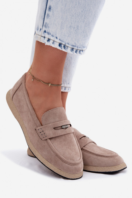 mocassins femininosImitacji de camurçau Vinceza 62273 bege