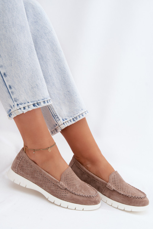 mocassins femininosHabilitadoturalnego de camurçau Vinceza 95360 bege