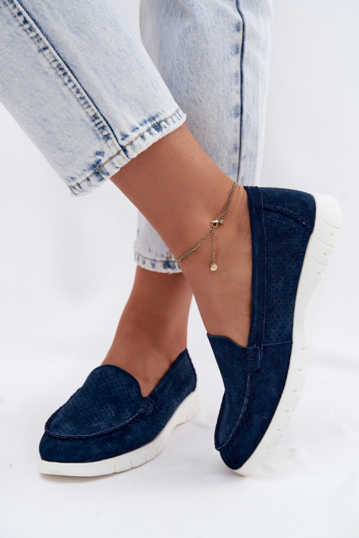 mocassins femininosHabilitadoturalnego de camurçau Vinceza 95360 azul escuro