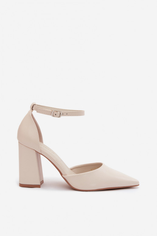 Sapato com saltoImitacji Skóry cor de marfim Selvra