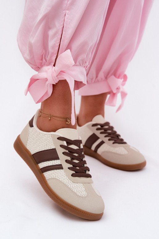 À modalo de tênis Feminino Com trança cor marrom Selvelin