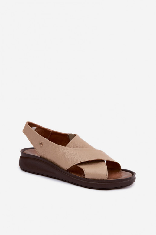 Sandálias femininas Zazoo 40392 em cappuccino