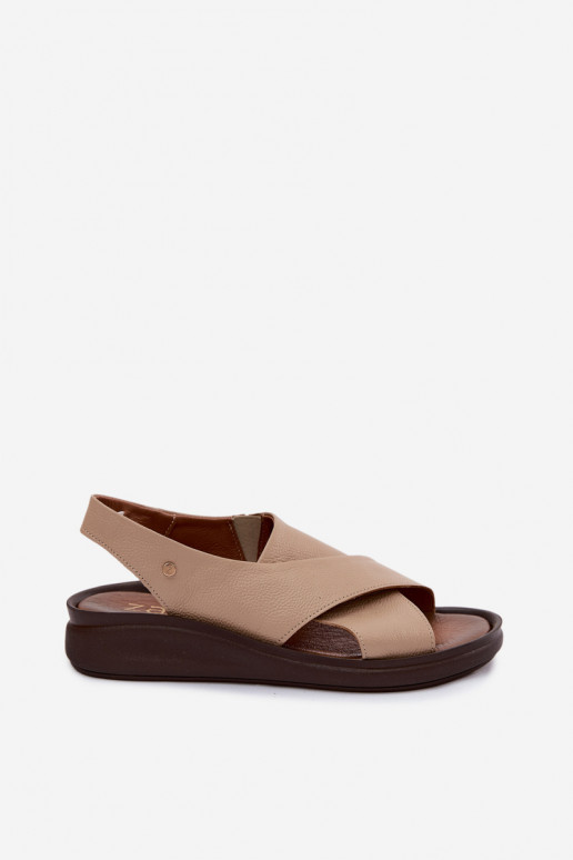 Sandálias femininas Zazoo 40392 em cappuccino