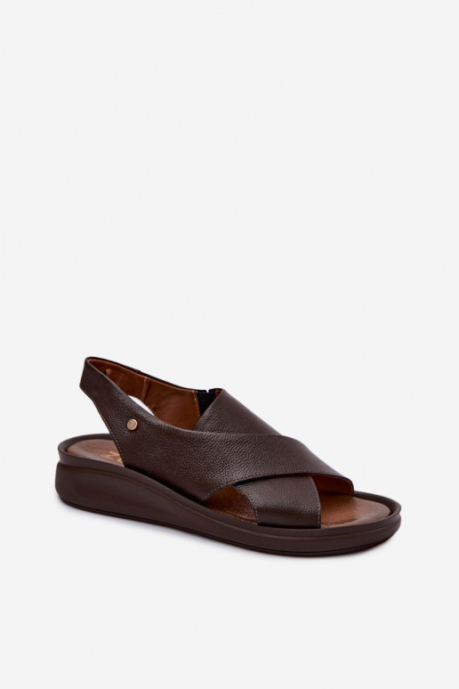 Sandálias femininas Zazoo 40392 em chocolate