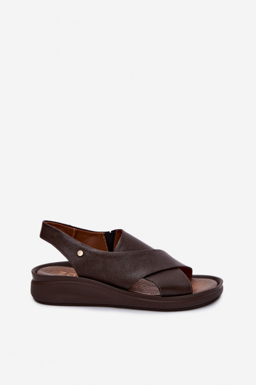 Sandálias femininas Zazoo 40392 em chocolate