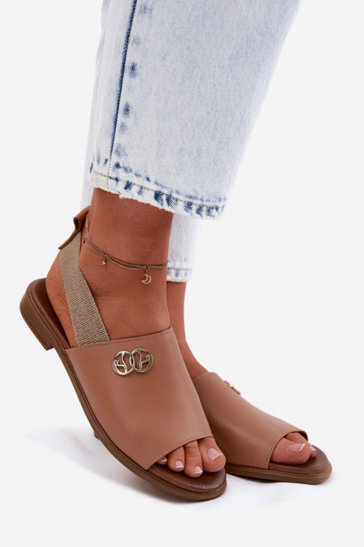 Sandálias femininas Ze cor douradam Detalem Zazoo 40473 cor marrom