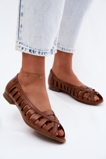 Pele Bailarinas a céu aberto Tem que serciejka P7540-29 cor marrom 2