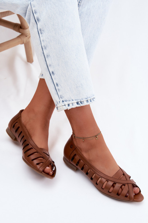 Pele Bailarinas a céu aberto Tem que serciejka P7540-29 cor marrom