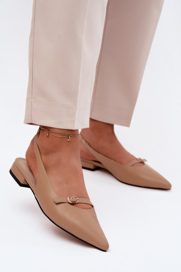 Sandálias femininas com salto largo Tem que serciejka K7449-04 bege