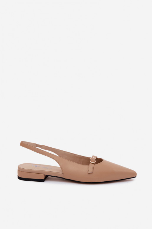 Sandálias femininas com salto largo Tem que serciejka K7449-04 bege