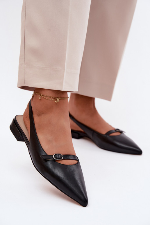 Sandálias femininas com salto largo Tem que serciejka K7449-01 cor preta