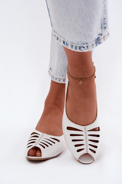 Bailarinas a céu abertoHabilitadoturalnej Skóry Tem que serciejka P7541-11 cor branca