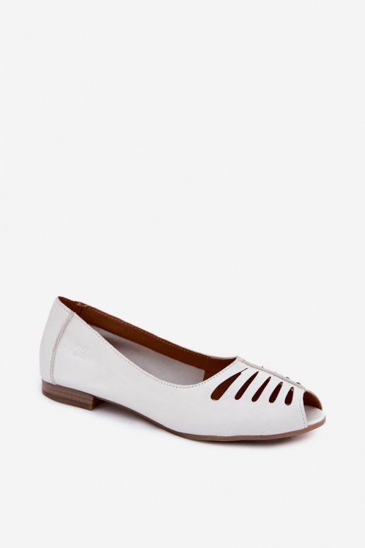 Bailarinas a céu abertoHabilitadoturalnej Skóry Tem que serciejka P7541-11 cor branca