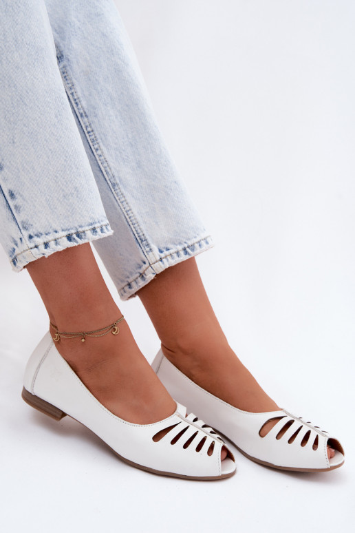 Bailarinas a céu abertoHabilitadoturalnej Skóry Tem que serciejka P7541-11 cor branca