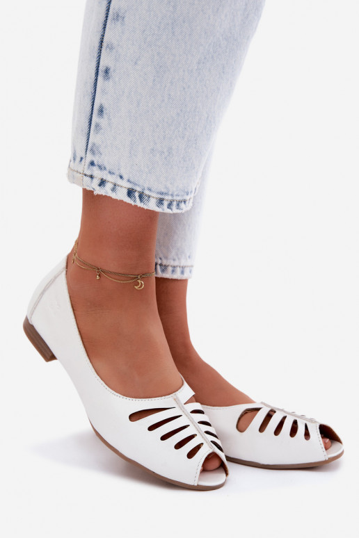 Bailarinas a céu abertoHabilitadoturalnej Skóry Tem que serciejka P7541-11 cor branca