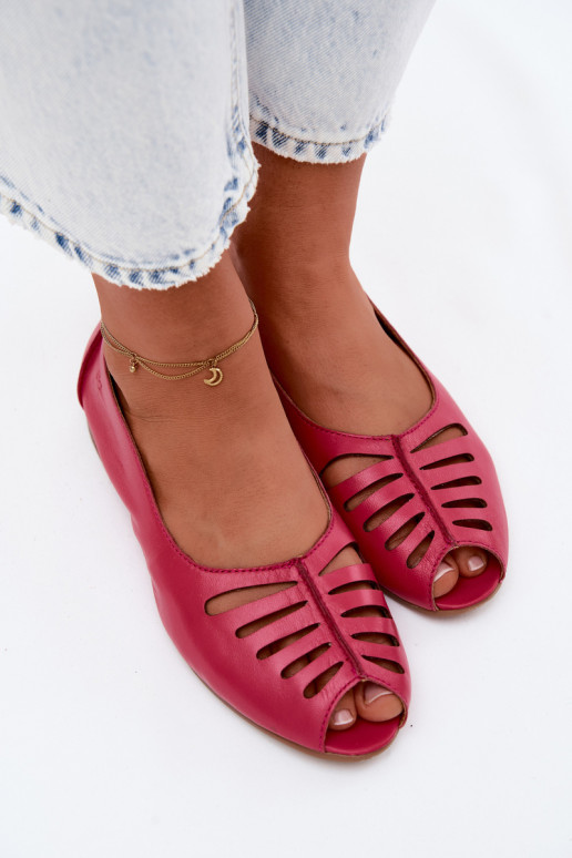 Bailarinas a céu abertoHabilitadoturalnej Skóry Tem que serciejka P7541-15 cor rosa
