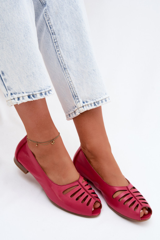 Bailarinas a céu abertoHabilitadoturalnej Skóry Tem que serciejka P7541-15 cor rosa