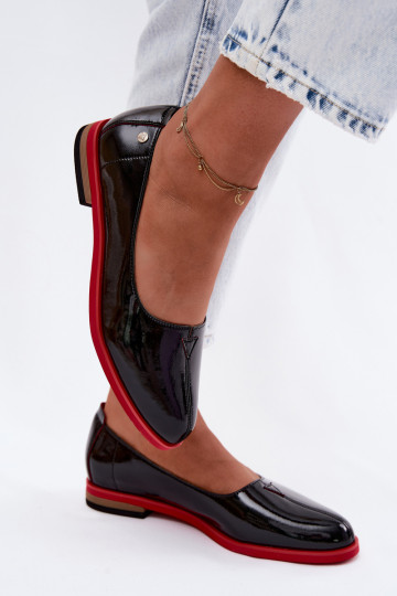 Pele Bailarinas lacadas Tem que serciejka K7463-01 cor preta