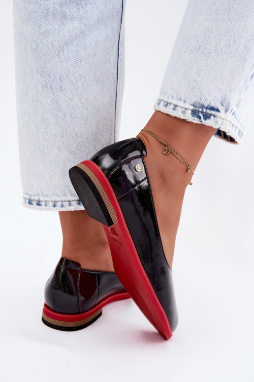 Pele Bailarinas lacadas Tem que serciejka K7463-01 cor preta