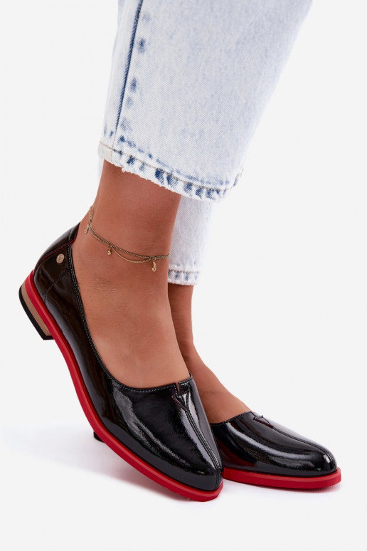 Pele Bailarinas lacadas Tem que serciejka K7463-01 cor preta