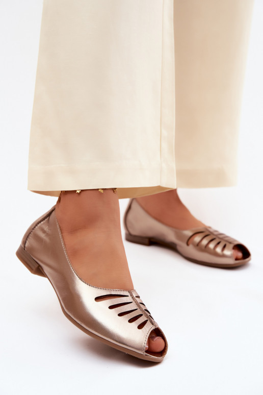 Bailarinas a céu abertoHabilitadoturalnej Skóry Tem que serciejka P7541-32 cor dourada