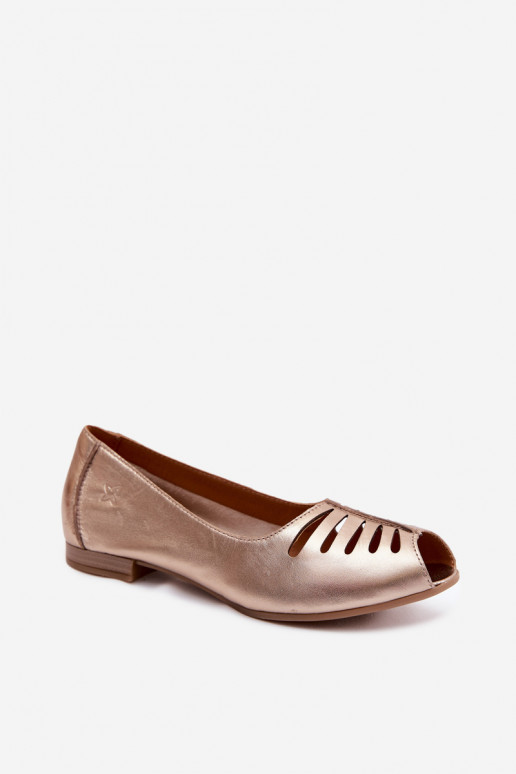 Bailarinas a céu abertoHabilitadoturalnej Skóry Tem que serciejka P7541-32 cor dourada