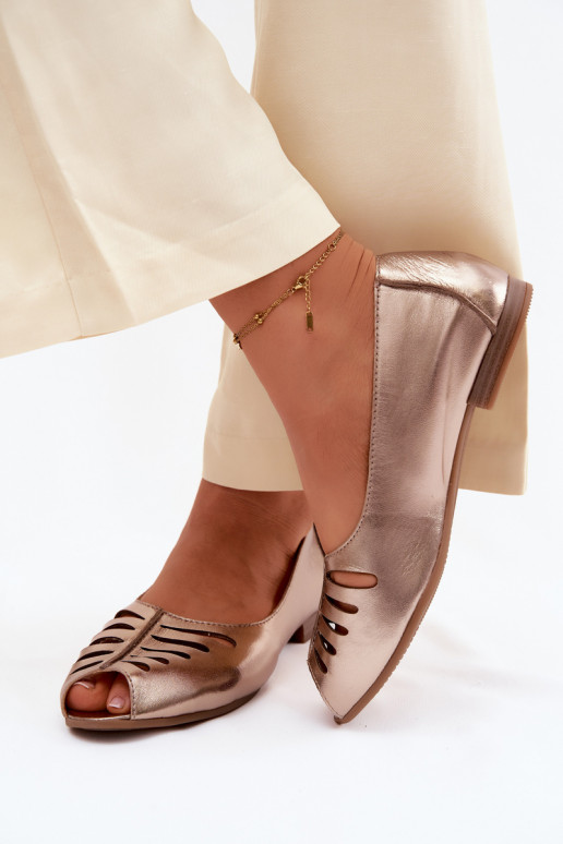 Bailarinas a céu abertoHabilitadoturalnej Skóry Tem que serciejka P7541-32 cor dourada