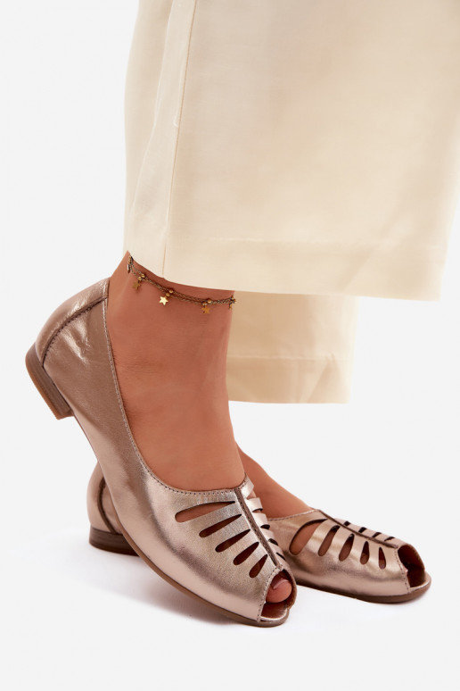 Bailarinas a céu abertoHabilitadoturalnej Skóry Tem que serciejka P7541-32 cor dourada