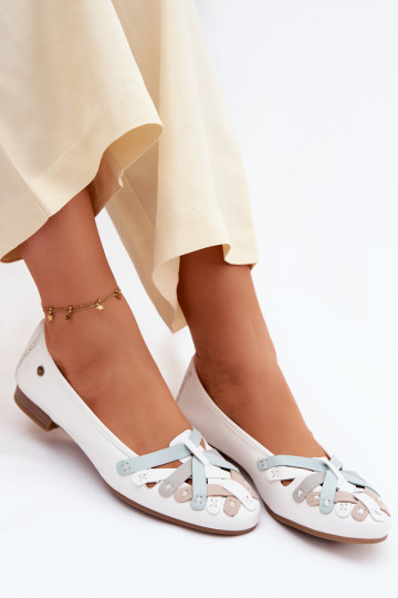 Bailarinas Tem que serciejka P7542-11 cor branca