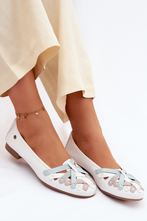 Bailarinas Tem que serciejka P7542-11 cor branca