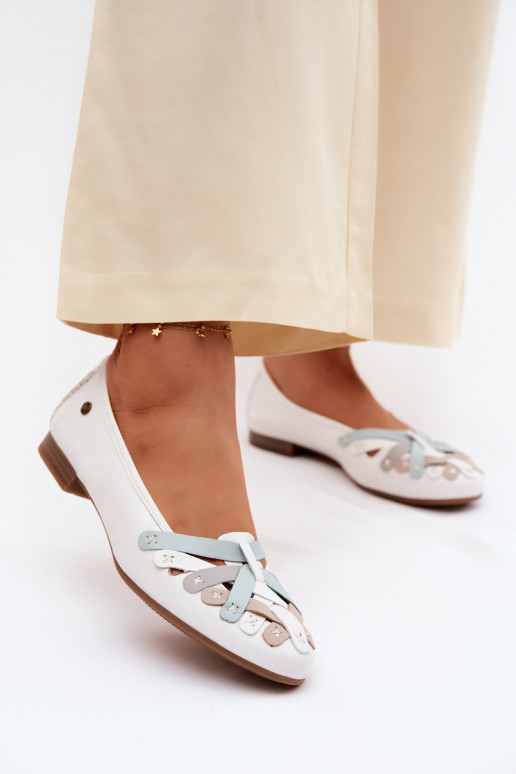 Bailarinas Tem que serciejka P7542-11 cor branca