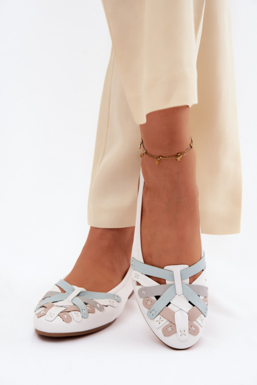 Bailarinas Tem que serciejka P7542-11 cor branca