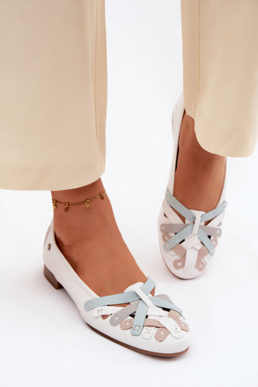 Bailarinas Tem que serciejka P7542-11 cor branca