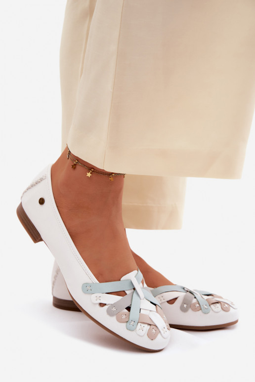 Bailarinas Tem que serciejka P7542-11 cor branca