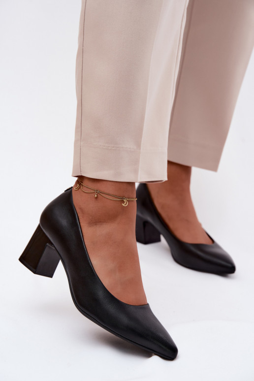 Sapato com salto Sergio Leone PB413 cor preta