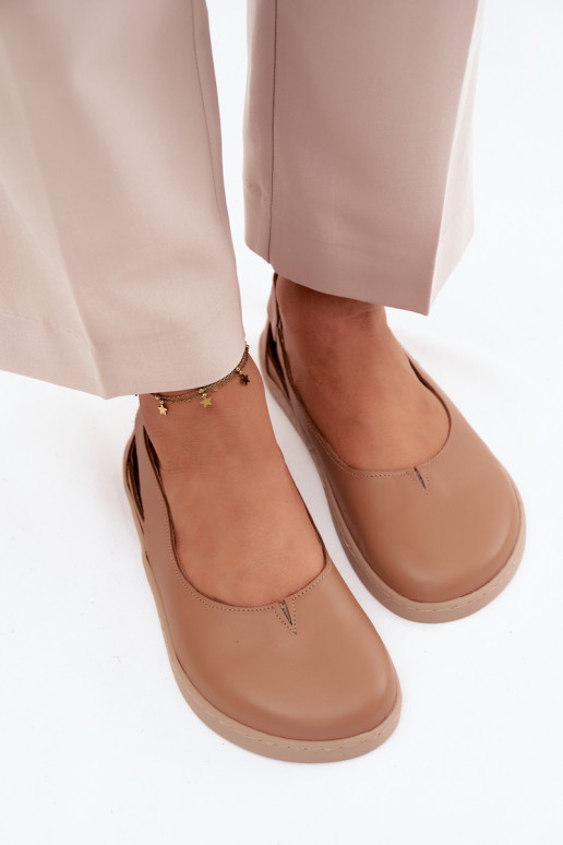 Bailarinas Barefoot Zazoo 10217 na cor cappuccino