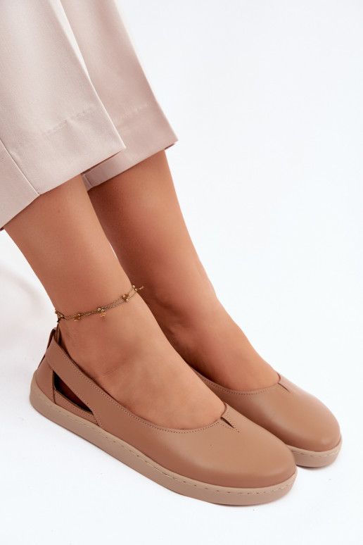 Bailarinas Barefoot Zazoo 10217 na cor cappuccino