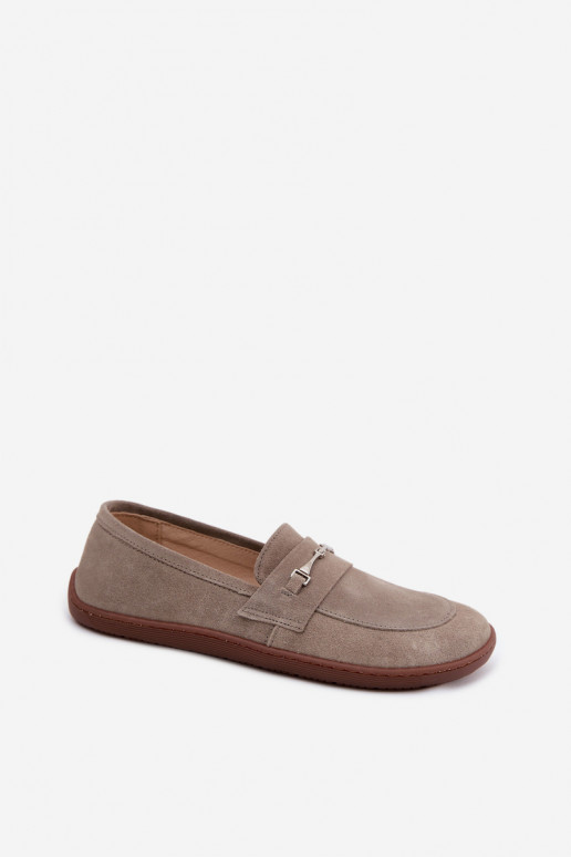 Mocassins de camurça cor cappuccino Barefoot Zazoo 322