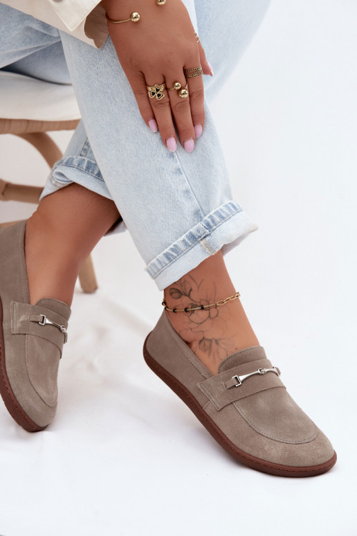 Mocassins de camurça cor cappuccino Barefoot Zazoo 322