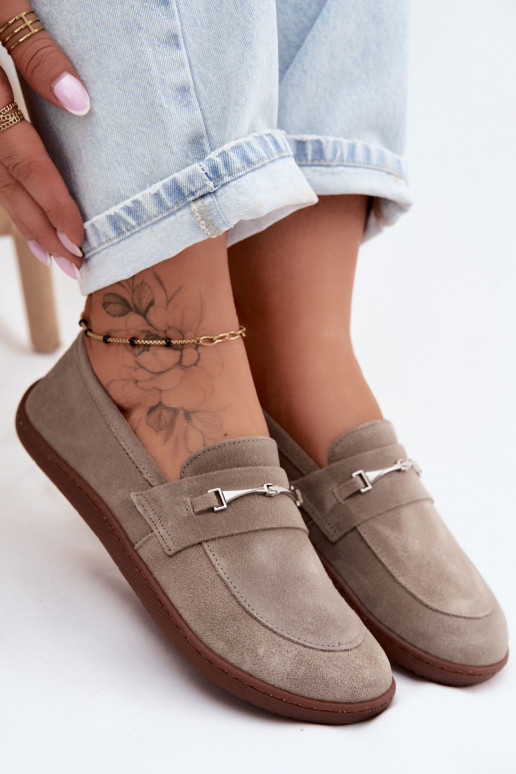 Mocassins de camurça cor cappuccino Barefoot Zazoo 322