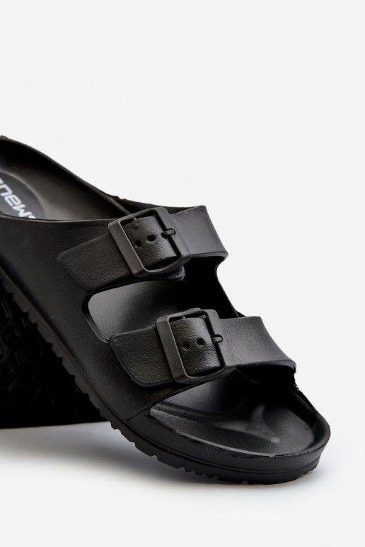 Chinelos para homens  Chinelos leves com fivelas cor preta Avatara