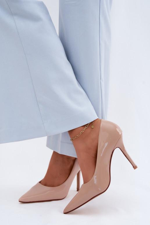 Salto alto patenteado clássicoImitacji Skóry bege Odira